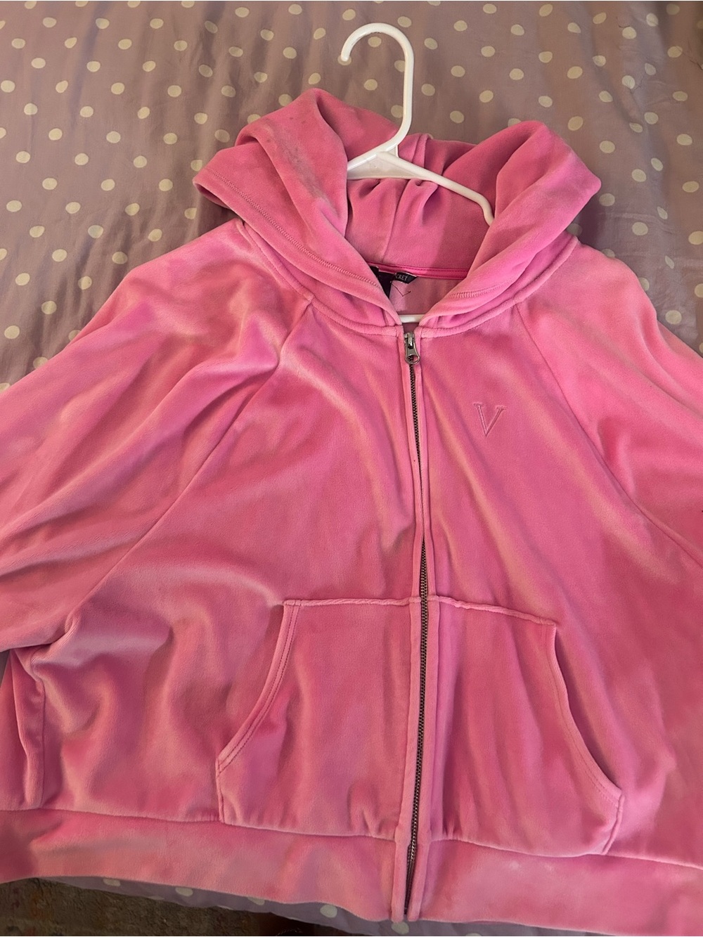Victoria's Secret Pink Velour Zip Hoodie